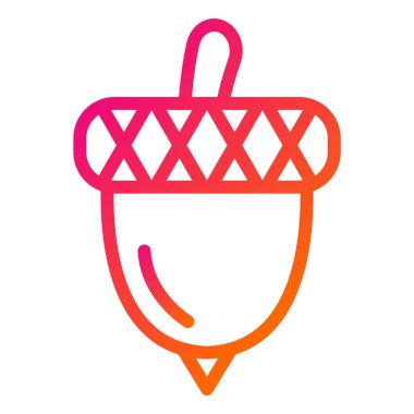 Meşe palamudu Vektörü Simgesi Tasarım İllüstrasyonu