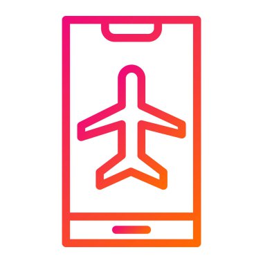 Uçak Modu Vektör Simgesi Tasarım İllüstrasyonu