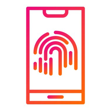 Parmak izi Vektör Simgesi Tasarım İllüstrasyonu