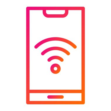 Wifi Vektör Simgesi Tasarım İllüstrasyonu