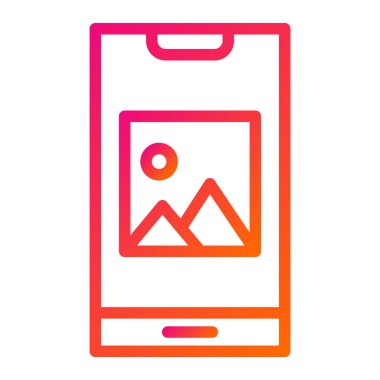 Fotoğraf Vektörü Simgesi Tasarım Çizimi