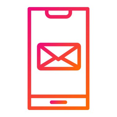 E- posta Vektörü Simgesi Tasarım İllüstrasyonu