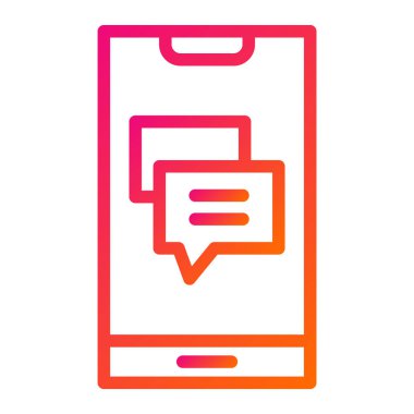 Sohbet Vektörü Simgesi Tasarım İllüstrasyonu