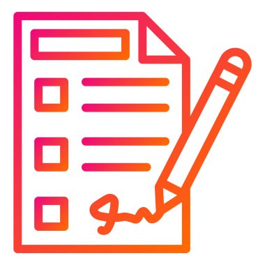 İmza Vektörü Simgesi Tasarım İllüstrasyonu