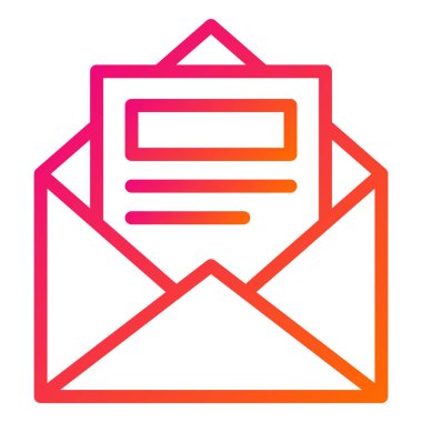 E- posta Vektör Simgesi Tasarım İllüstrasyonu