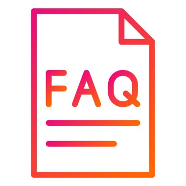 Faq Vektör Simgesi Tasarım Çizimi