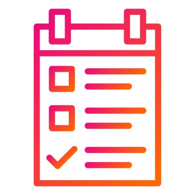 Denetim Listesi Vektör Simgesi Tasarım İllüstrasyonu