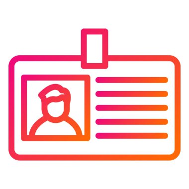 Kimlik kartı Vektör Simgesi Tasarım İllüstrasyonu