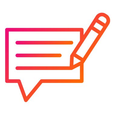 Yorum Vektörü Simgesi Tasarım İllüstrasyonu