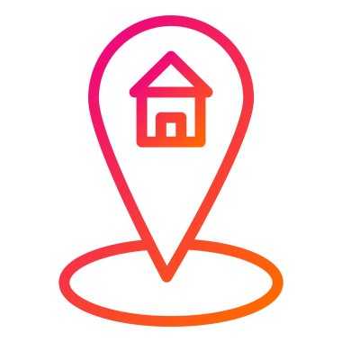 Adres Vektörü Simgesi Tasarım İllüstrasyonu