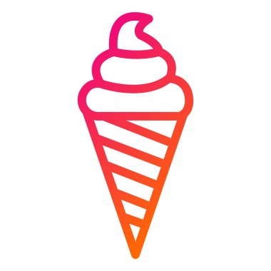 Dondurma Vektör Simgesi Tasarım Çizimi