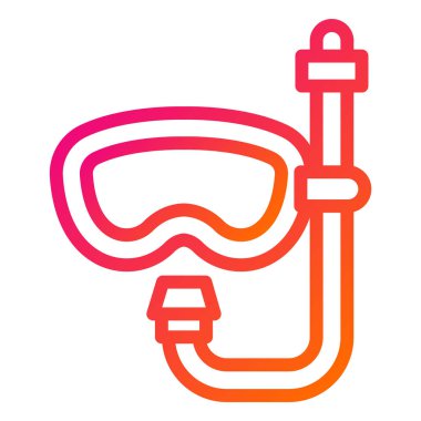 Tüplü dalış Vektör Simgesi Tasarım İllüstrasyonu