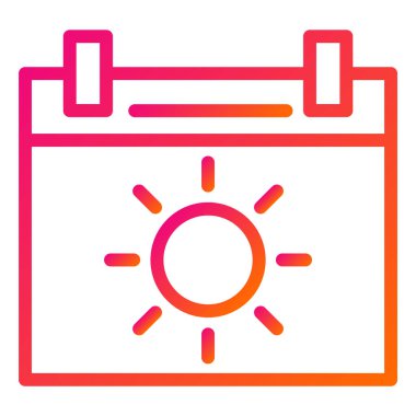 Takvim Vektörü Simgesi Tasarım İllüstrasyonu