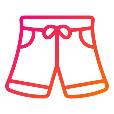 Kısa Vektör Simgesi Tasarım İllüstrasyonu