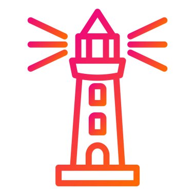 Deniz feneri Vektör Simgesi Tasarım İllüstrasyonu