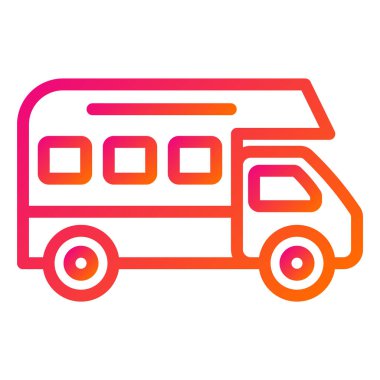 Kamp Van Vector Simgesi Tasarım İllüstrasyonu