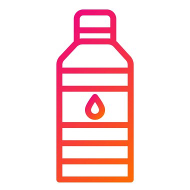 Su Şişesi Vektör Simgesi Tasarım Çizimi