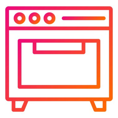 Fırın Vektörü Simgesi Tasarım İllüstrasyonu