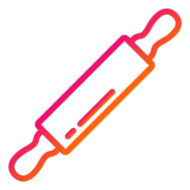 Rolling pin Vektör Simgesi Tasarım Çizimi