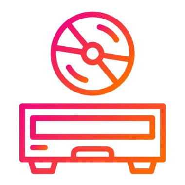CD Rom Vektör Simgesi Tasarım İllüstrasyonu