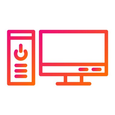 Bilgisayar Vektörü Simgesi Tasarım İllüstrasyonu