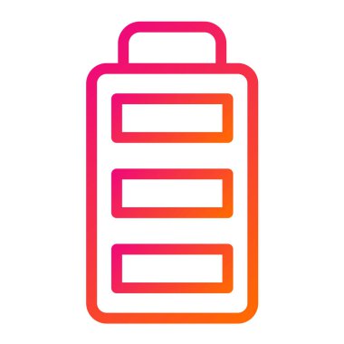 Pil Vektörü Simgesi Tasarım Çizimi