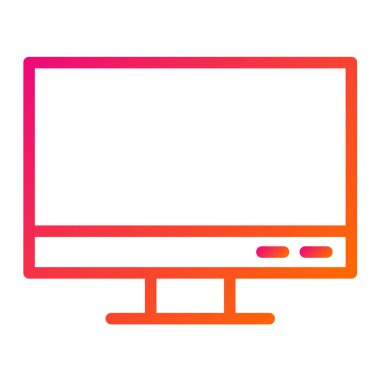 Monitör Vektör Simgesi Tasarım İllüstrasyonu