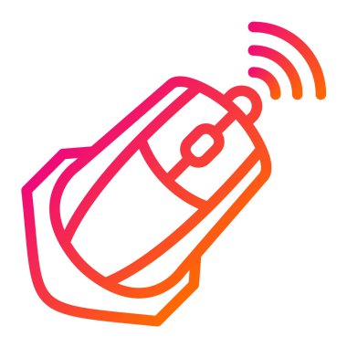 Kablosuz Fare Vektörü Simgesi Tasarım İllüstrasyonu