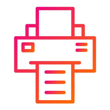 Yazıcı Vektör Simgesi Tasarım İllüstrasyonu