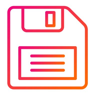 Disket Vektör Simgesi Tasarım İllüstrasyonu