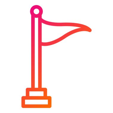 Bayrak Vektörü Simgesi Tasarım İllüstrasyonu