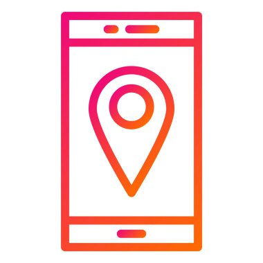 Taşınabilir konum Vektör Simgesi Tasarım İllüstrasyonu