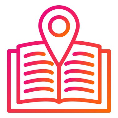 Kütüphane Vektörü Simgesi Tasarım İllüstrasyonu