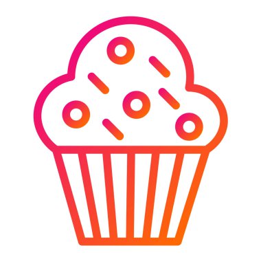 Kek Vektörü Simgesi Tasarım Çizimi