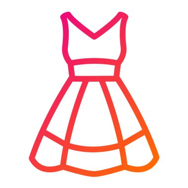 Elbise Vektörü Simgesi Tasarım İllüstrasyonu