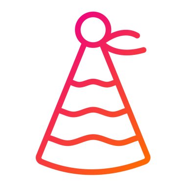 Parti Şapkası Vektör Simgesi Tasarım İllüstrasyonu