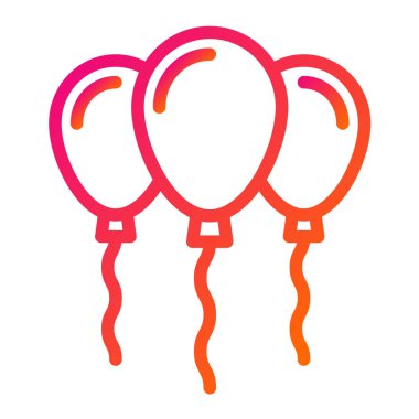 Balonlar Vektör Simgesi Tasarım İllüstrasyonu