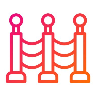 Bariyer Vektör Simgesi Tasarım İllüstrasyonu