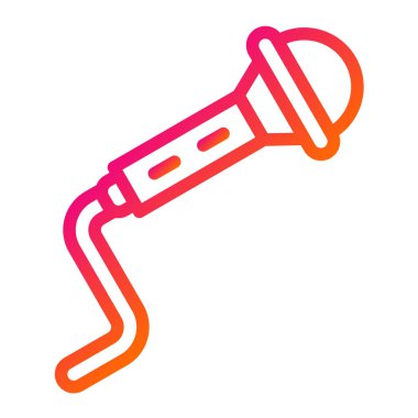 Mikrofon Vektörü Simgesi Tasarım İllüstrasyonu