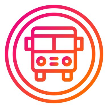 Otobüs Durağı Vektör Simgesi Tasarım İllüstrasyonu