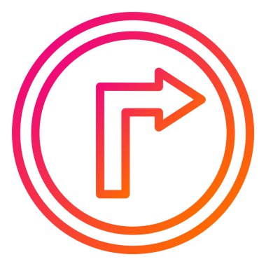 Doğru yol Vektör Simgesi Tasarım İllüstrasyonu