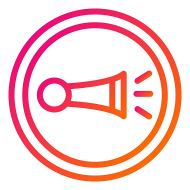 Boynuz Vektörü Simgesi Tasarım İllüstrasyonu