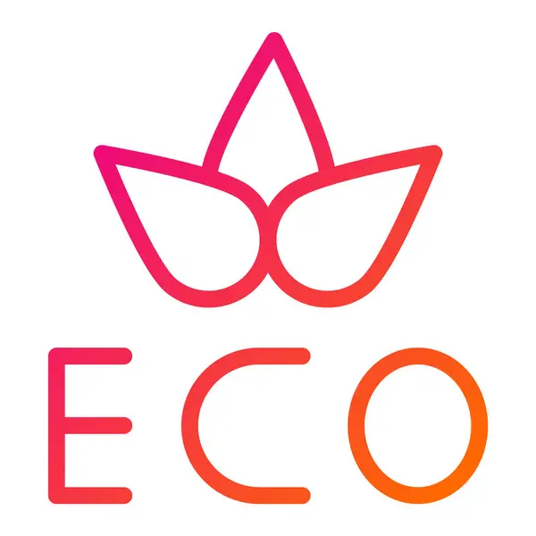 Eco Vector Icono Diseño Ilustración — Vector de stock