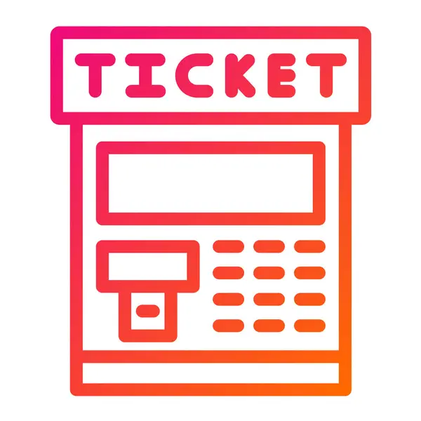 Ticket Machine Vector Icon Design Illustration — Stock Vector