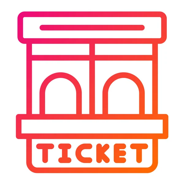 Ticket Window Vector Icon Design Illustration — Stock Vector
