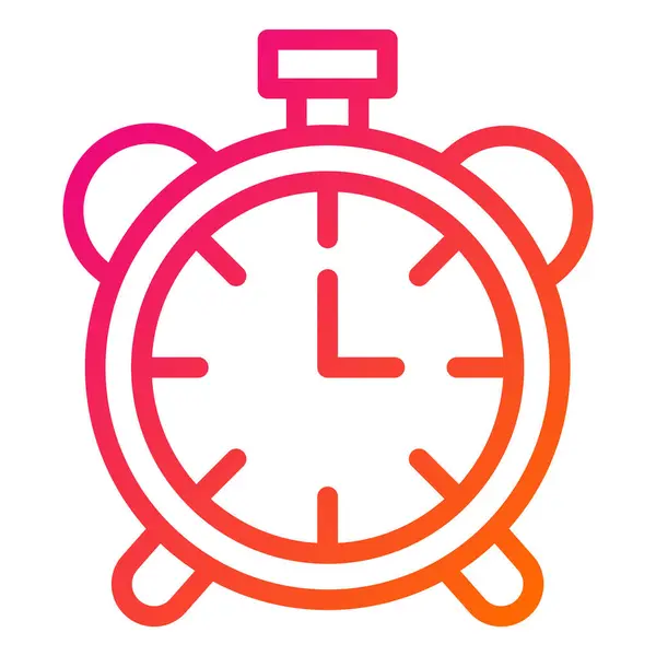 Ilustração Projeto Ícone Vetor Relógio Alarme —  Vetores de Stock