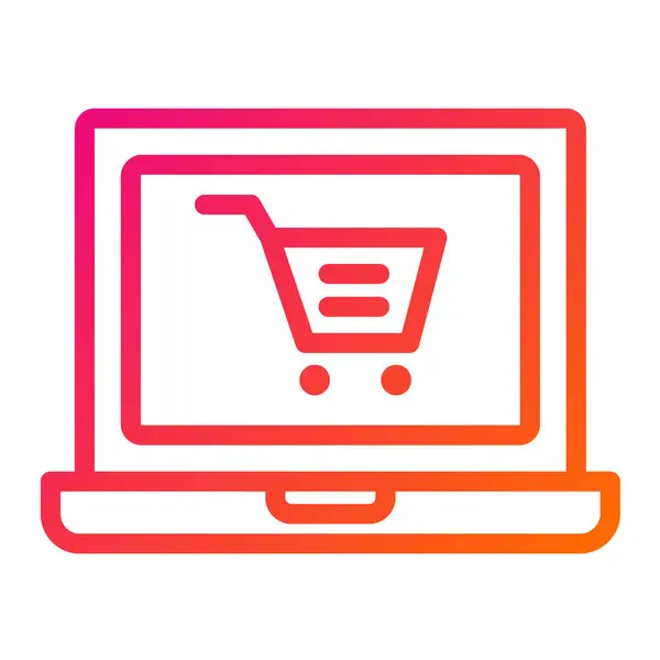 Shopping Online Vector Icon Design Illustrazione — Vettoriale Stock