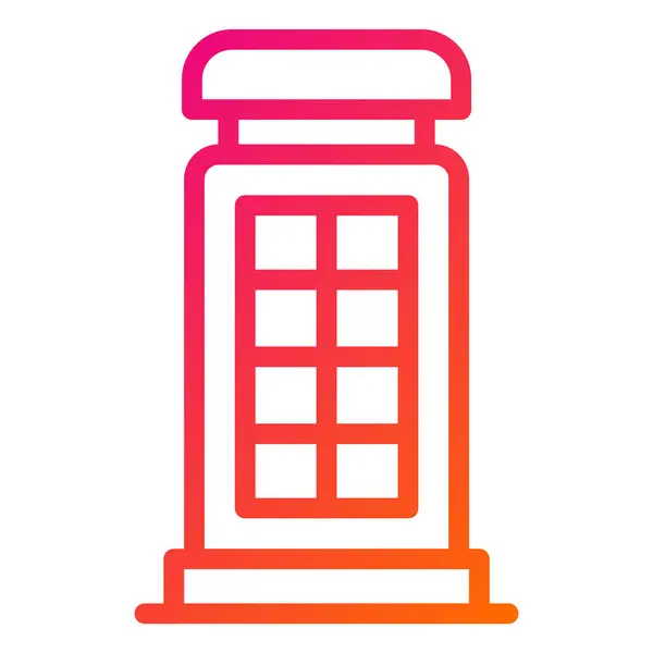 Phone Booth Vector Icon Design Illustration — Stock Vector