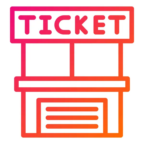 Ticket Office Vector Icon Design Illustration — Stock Vector