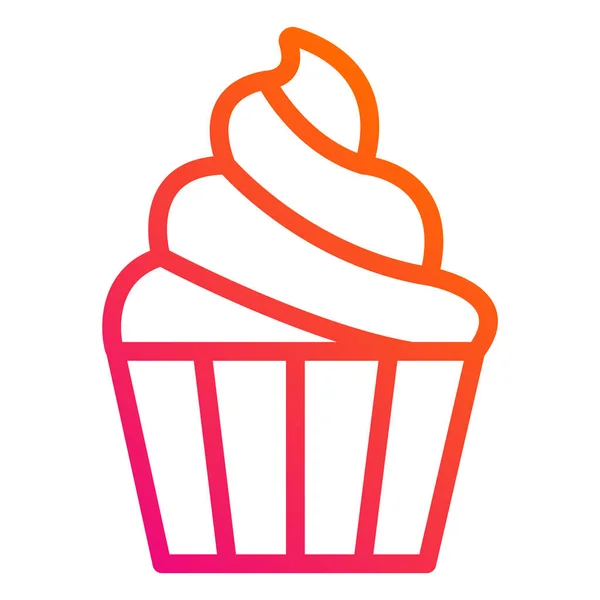 Sweet Muffin Vector Icon Design Illustration — Stock Vector